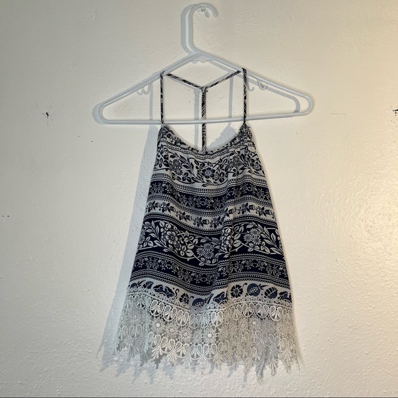LA Hearts - Lace/Floral Small Tank Top - Picture 1 of 3
